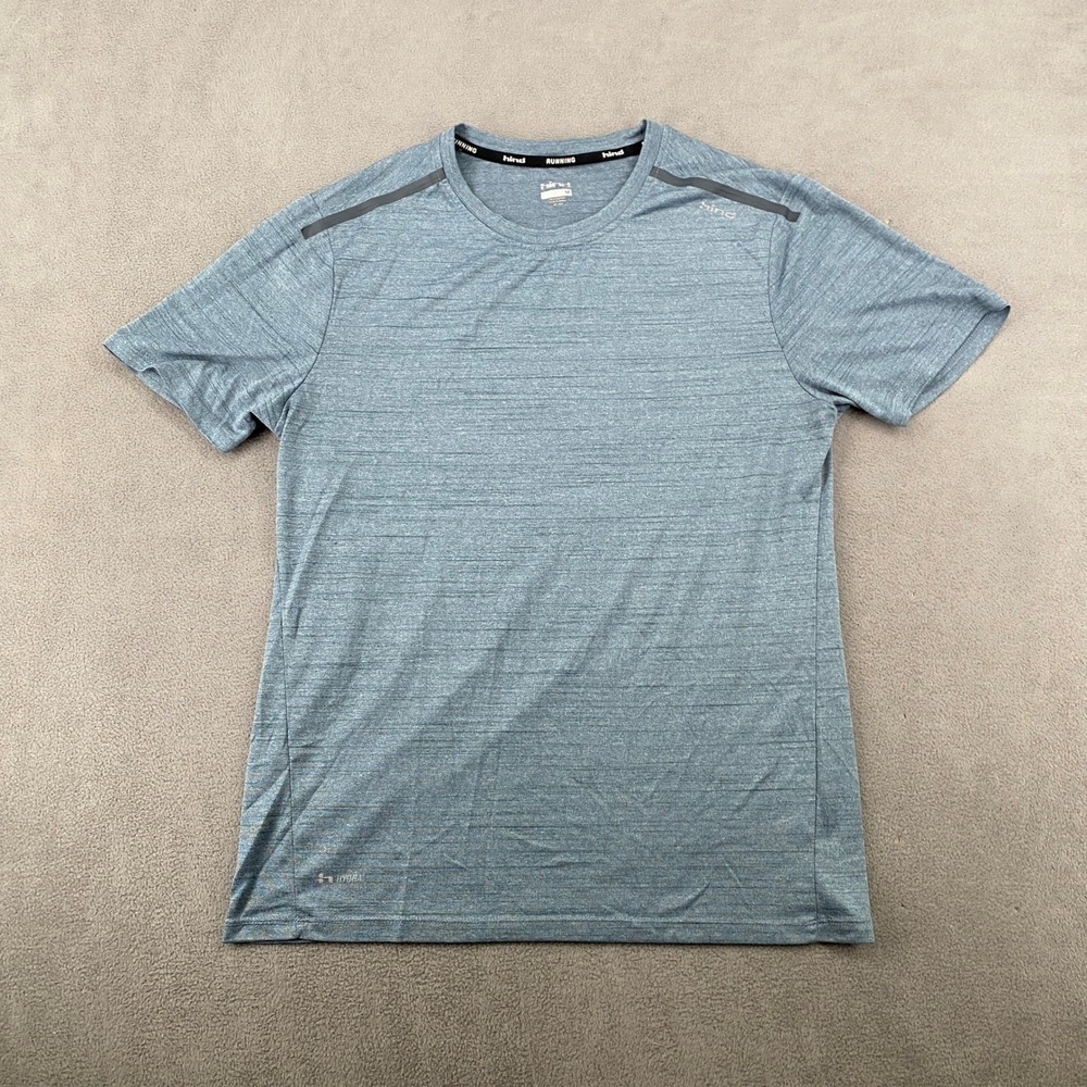 Hind Running Hydra Mens Blue Space Dye Performance T-Shirt Short Sleeve Medium